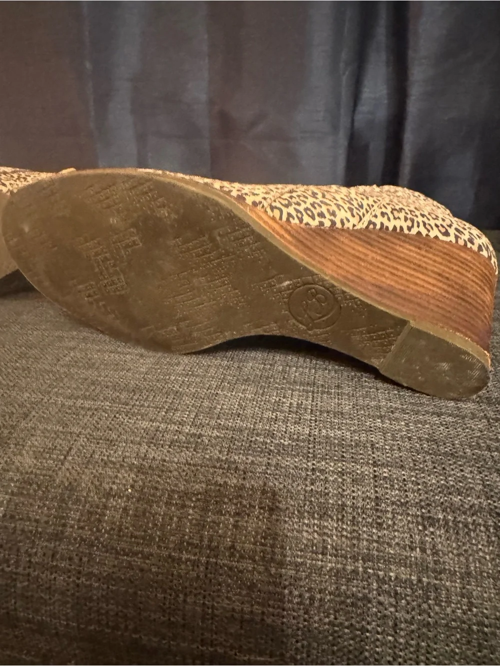 Lucky Brand Leopard Print Wedge Ankle Booties - Women